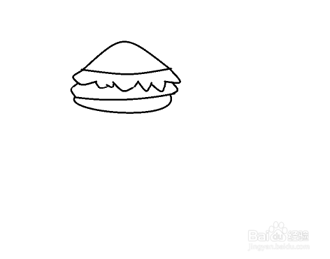 汉堡的简笔画