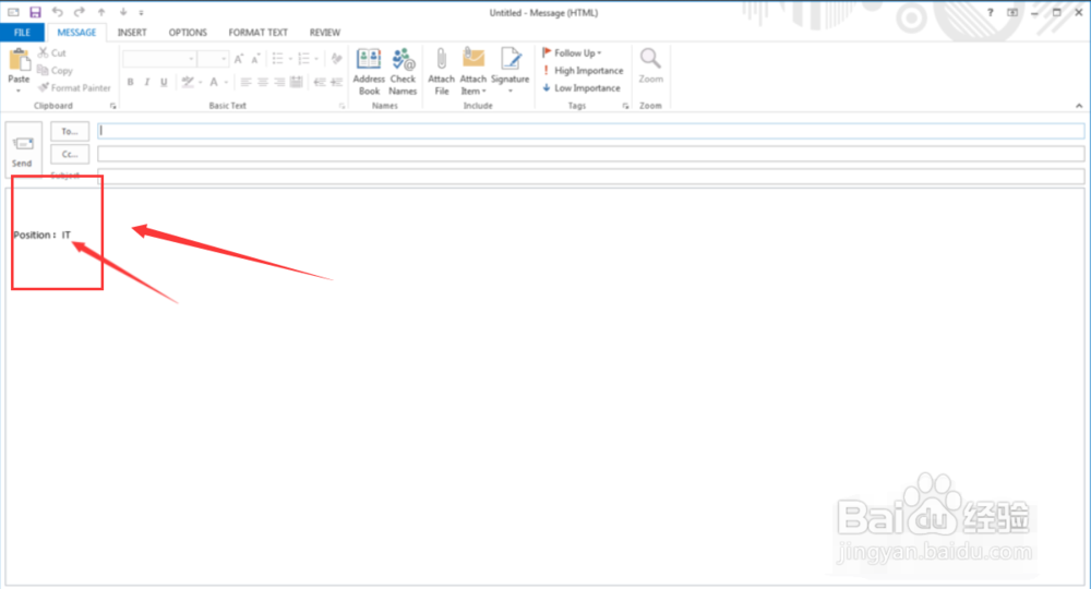 outlook2013英文版怎么设置邮件签名