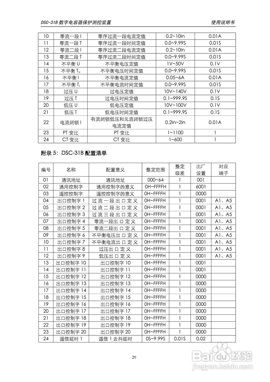 天能DSC-31B数字电容器保护测控装置使用说明书:[3]