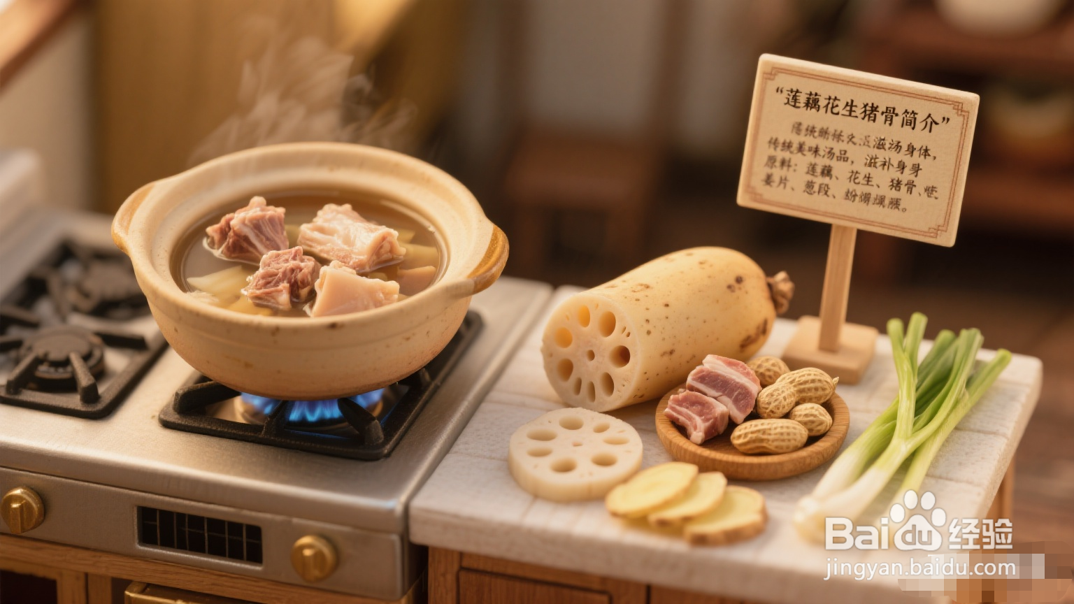 莲藕花生猪骨汤