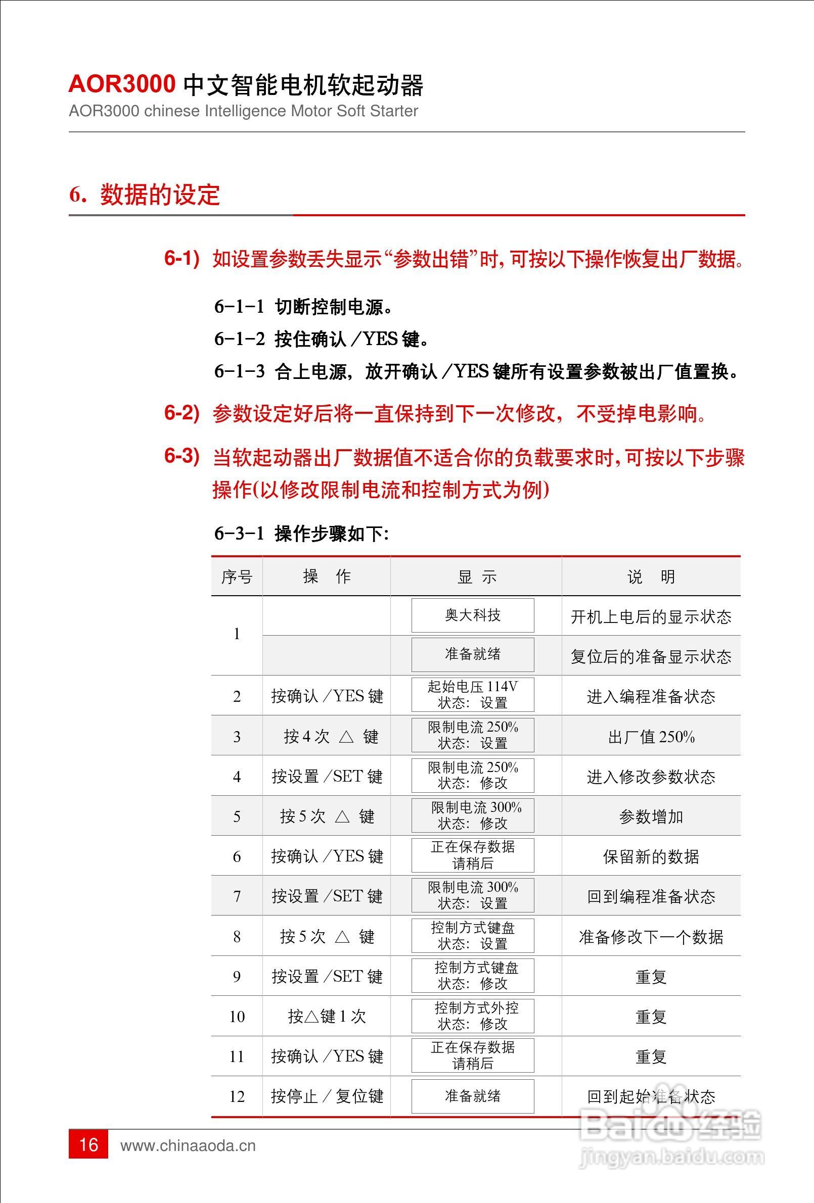 AOR3000中文智能软起动器用户手册:[2]