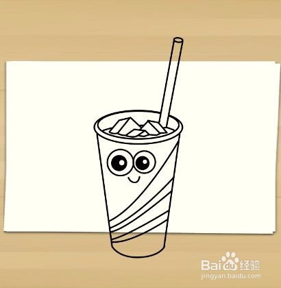 画冰茶杯——加菲的吃货生活