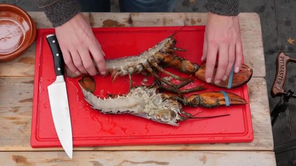 柠檬黄油烤加拿大龙虾