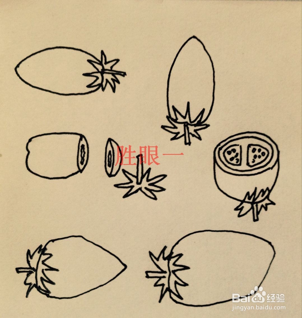 怎样画切开的小西红柿呢?