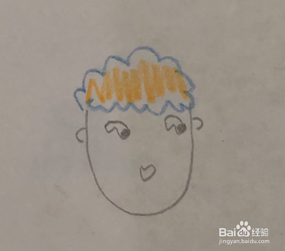 简笔画~如何画出男生偷笑的样子呢？