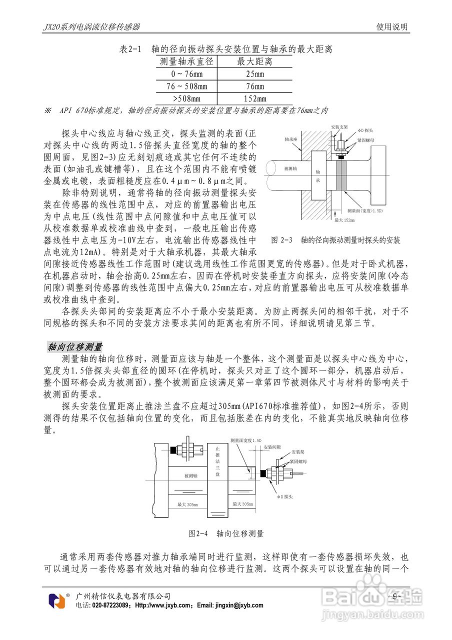 JX20电涡流位移传感器使用说明书:[1]