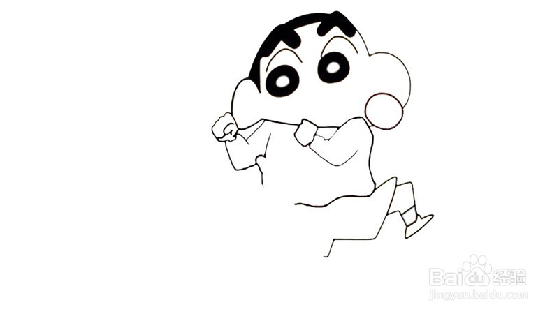 蜡笔小新简笔画步骤