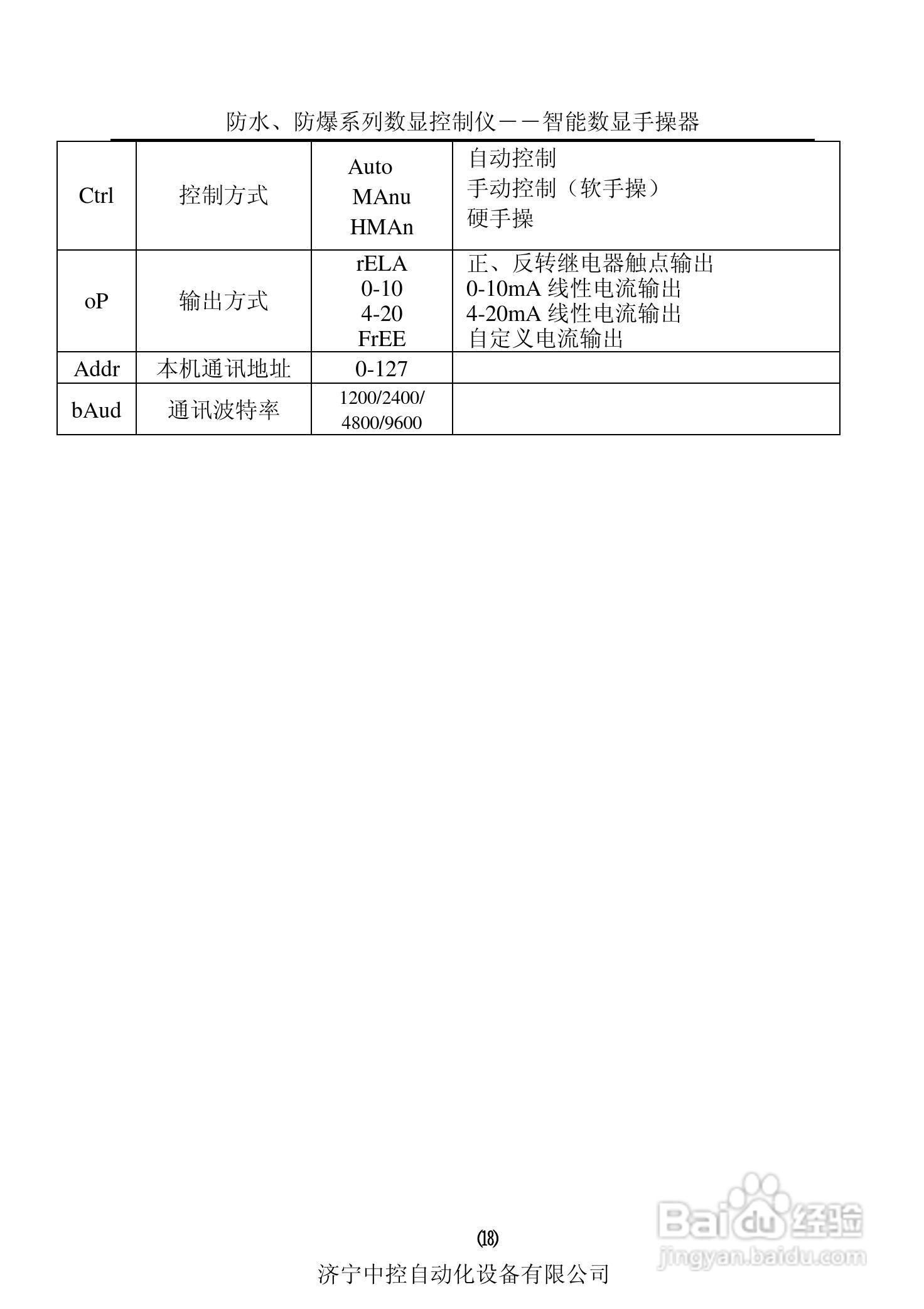 ZKA8防水型智能数显手操器仪使用说明书:[2]