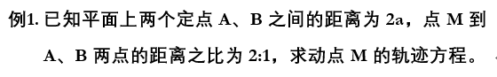 轨迹方程的求法