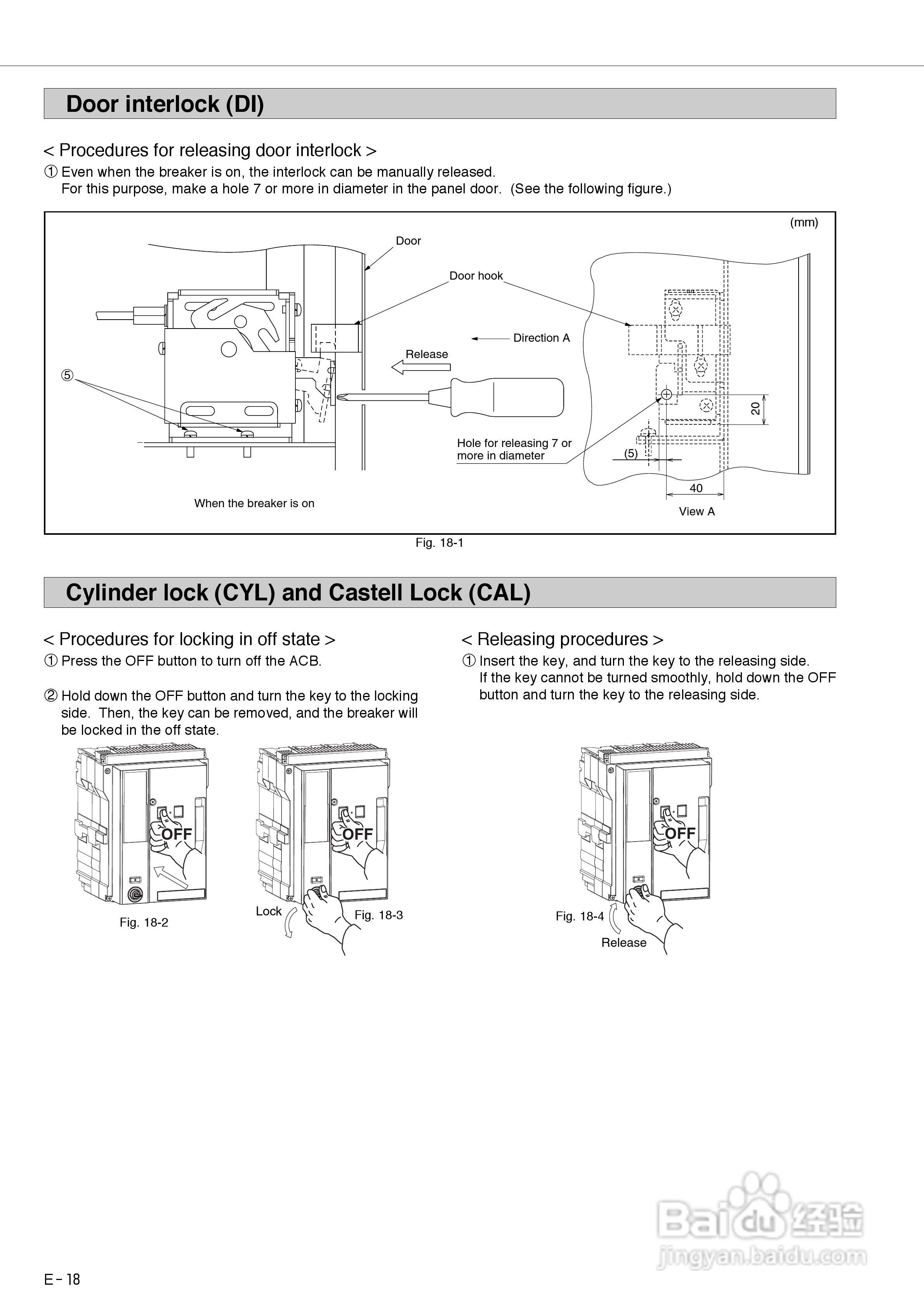 三菱 Type AE-SW低压空气断路器使用说明书:[2]