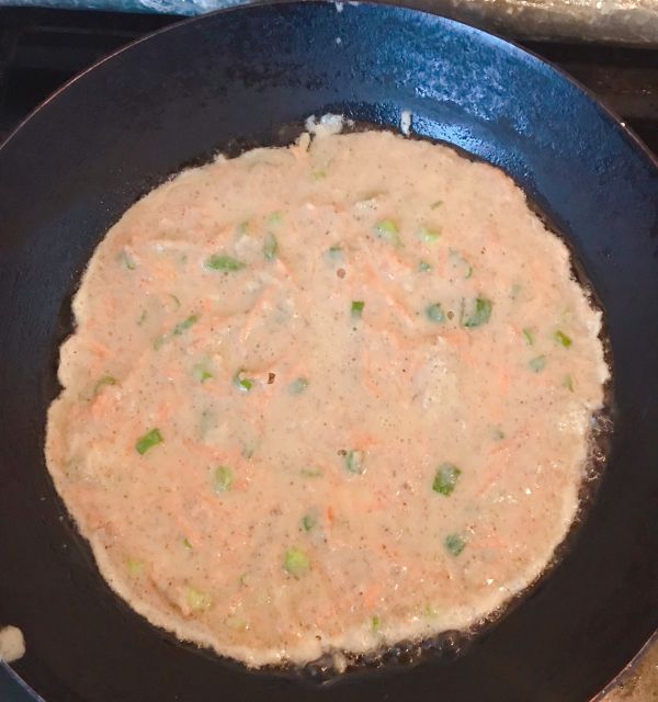 蔬菜杂豆豆渣饼