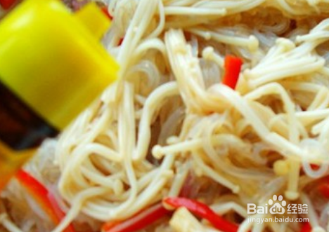 粉丝拌金针菇怎么做