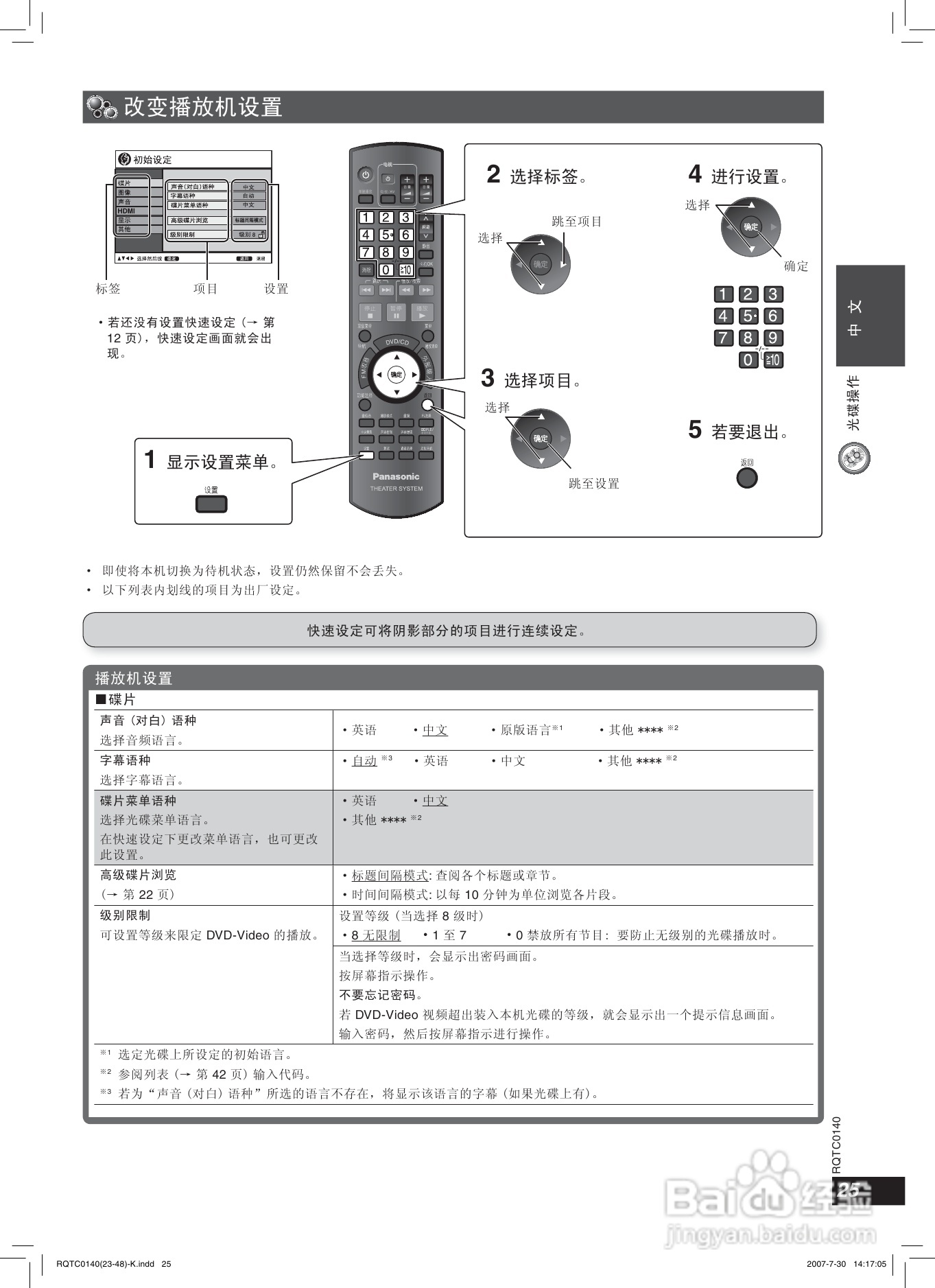 松下SC-HT869家庭影院使用说明书:[2]