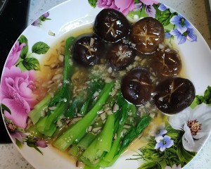 养生食补香菇油菜的做法