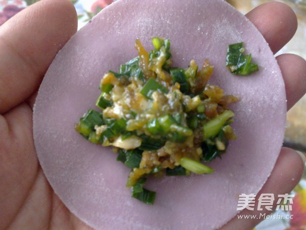紫薯韭菜饺子