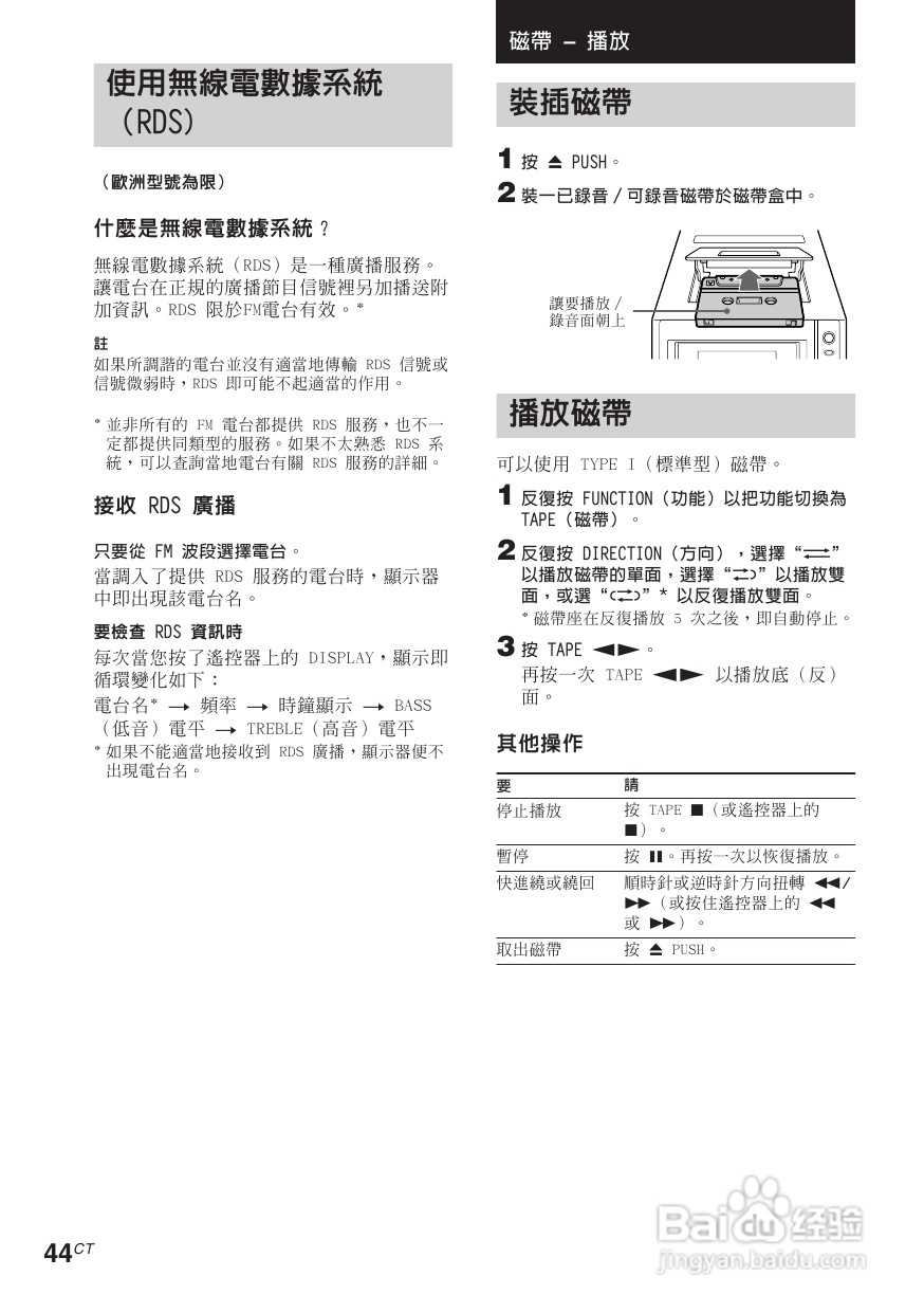 索尼CMT-CP505MD迷你组合音响使用说明书:[3]