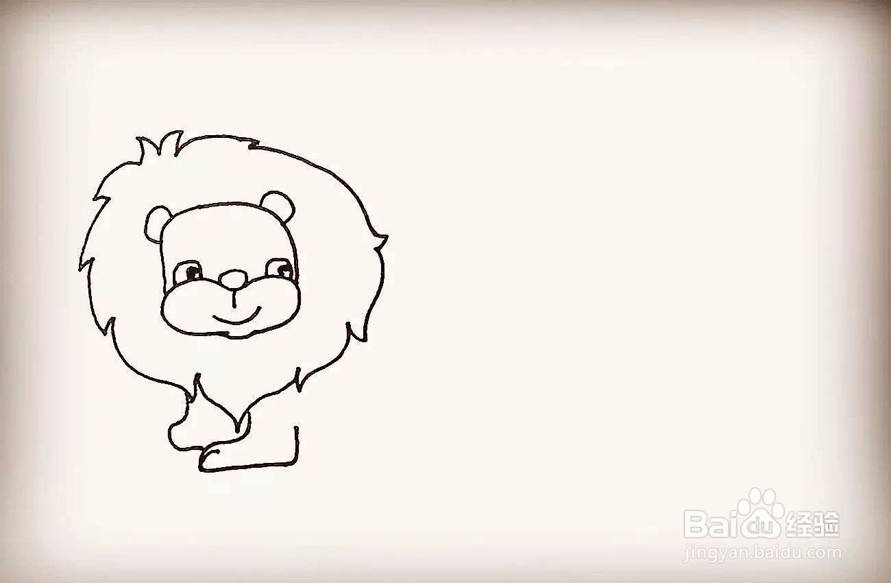 如何画一只好看的小狮子