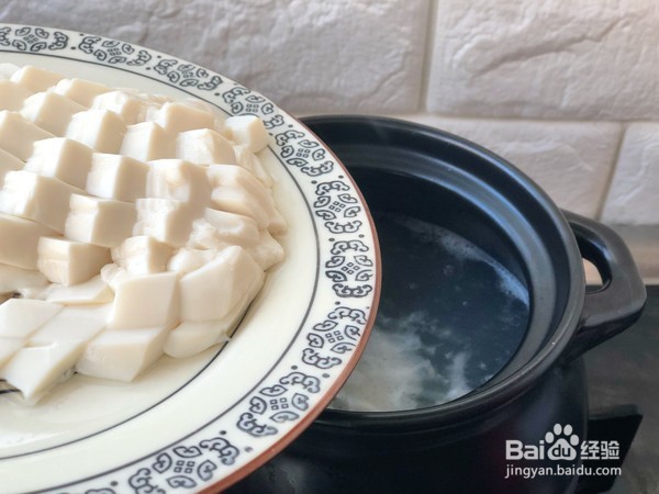 教你做青汁磷虾豆腐羹