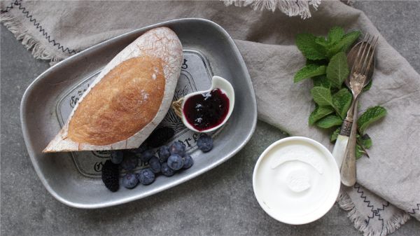 蓝莓冰淇淋煎法棍