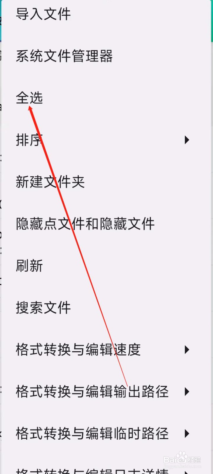 视音格式转换怎样全选