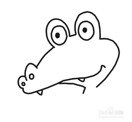 卡通简笔画：鳄鱼