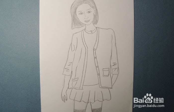 春季开衫服装怎么画