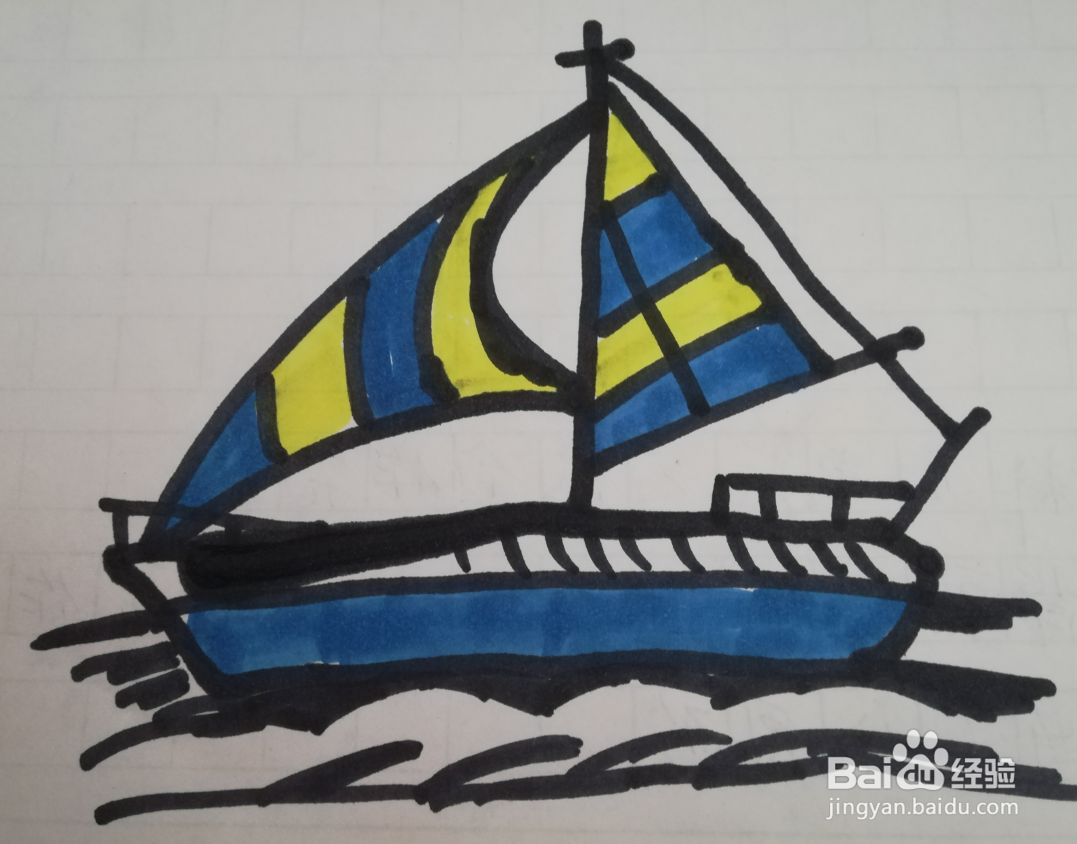 帆船的画法 帆船的简笔画