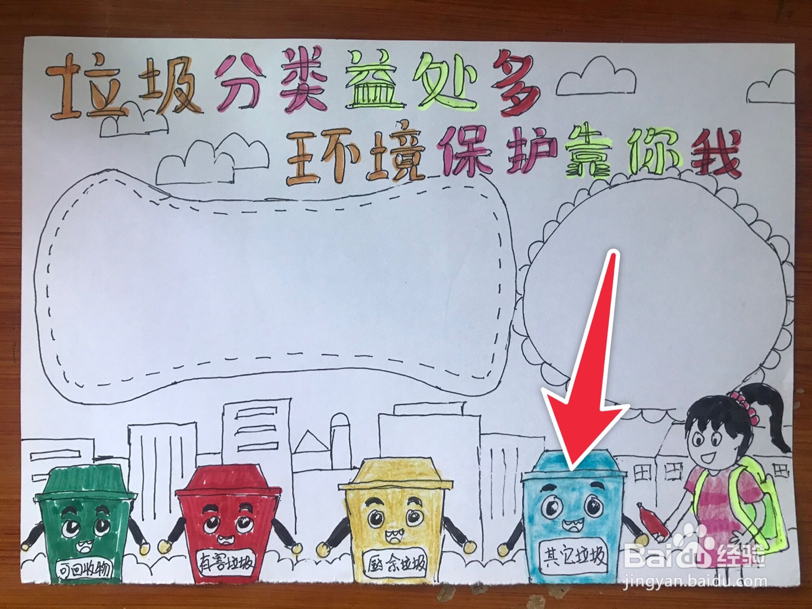 垃圾分类益处多,环境保护靠你我手抄报