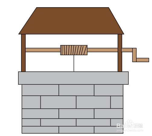 一口水井怎么画图片
