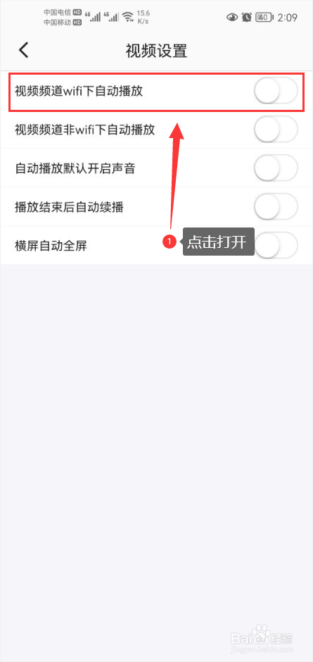 半次元怎么打开视频频道WIFI下自动播放功能