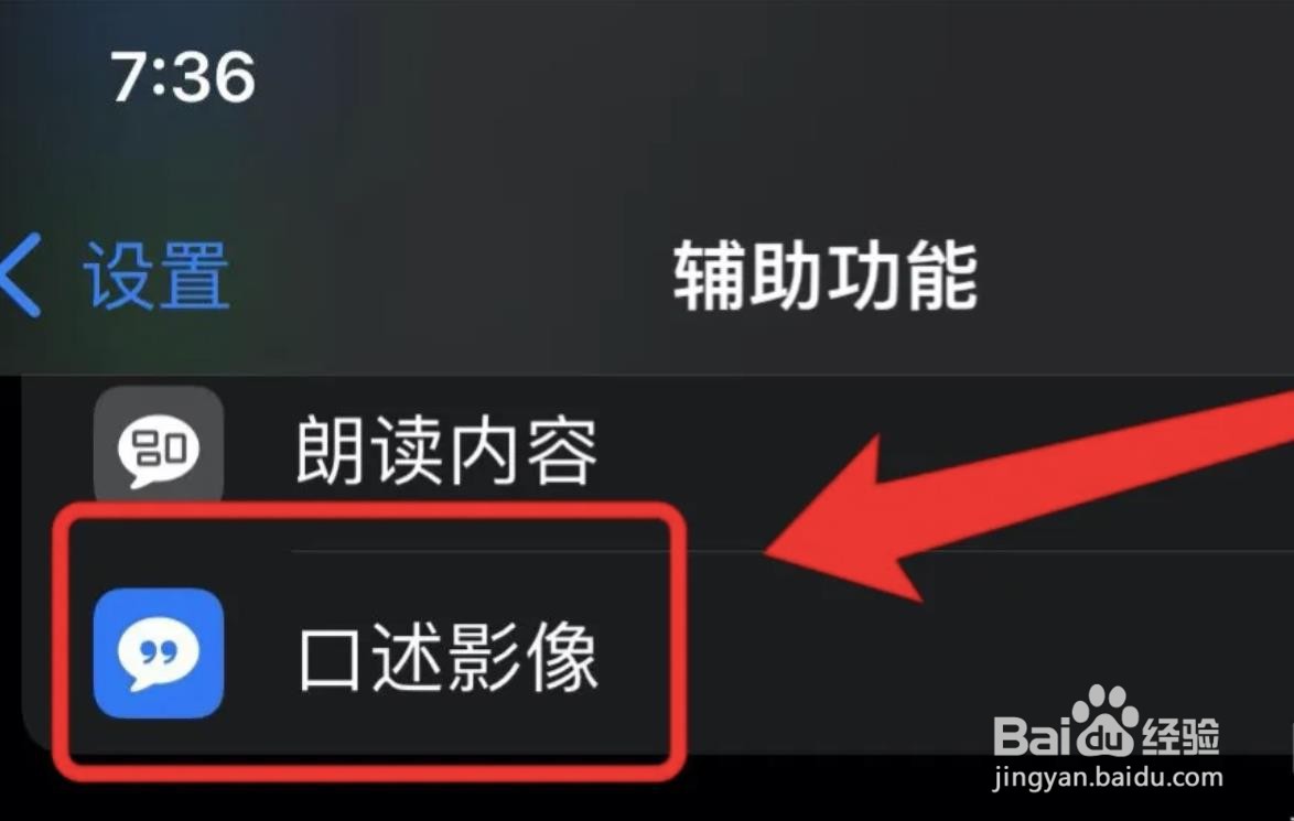 苹果在哪开启自动播放口述影像功能？