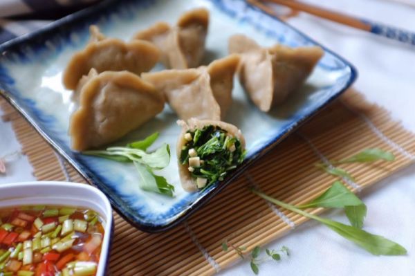 马兰头莜面饺子