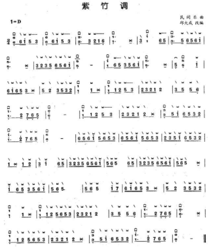 《紫竹调》古筝谱是什么