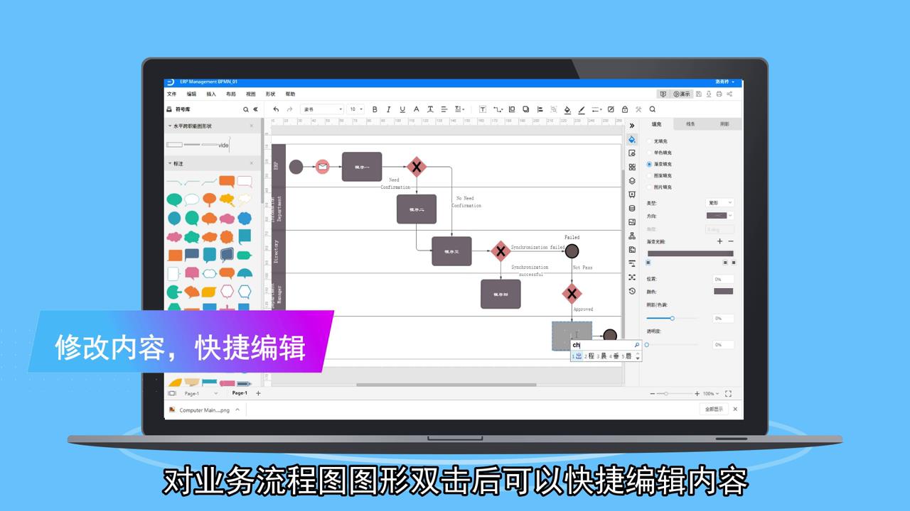 怎样快速画业务流程图