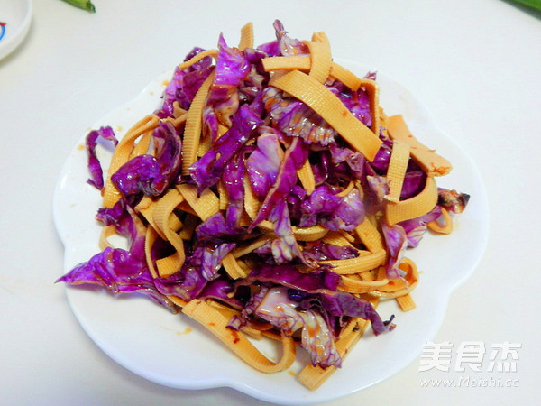 紫甘兰拌豆腐皮