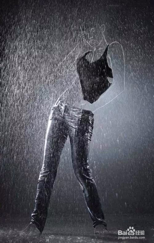 PS雨中美女合成教程