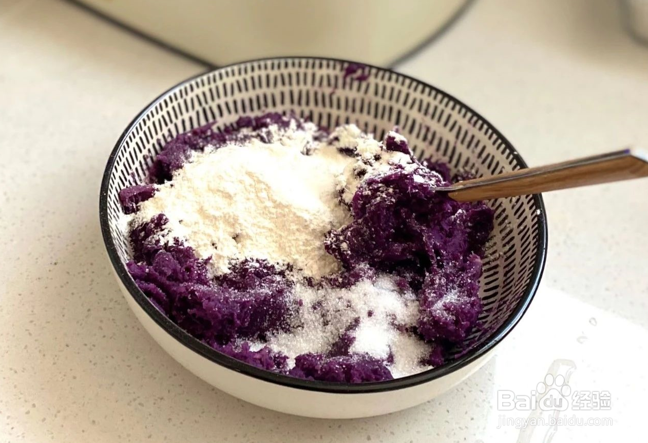紫薯芝麻饼怎么做