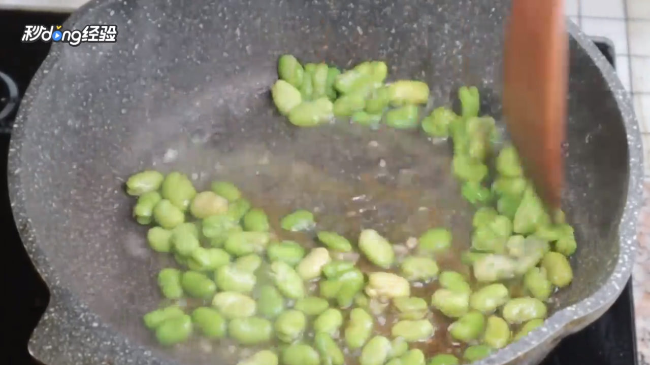 葱炒兰花豆怎么做？