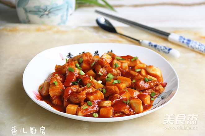 奖茄汁茭白鸡丁