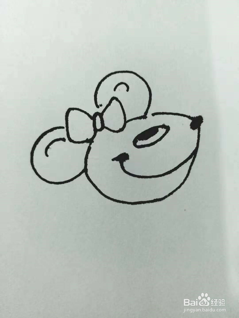 卡通老鼠的简笔画法《一》