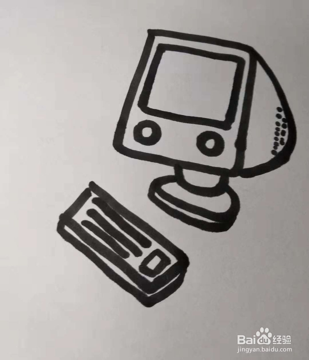 电脑简笔画怎么画呢?如何画电脑?