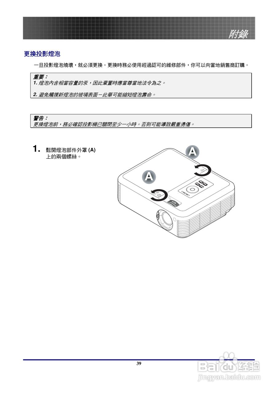 奥图玛投影机EP771型说明书:[4]