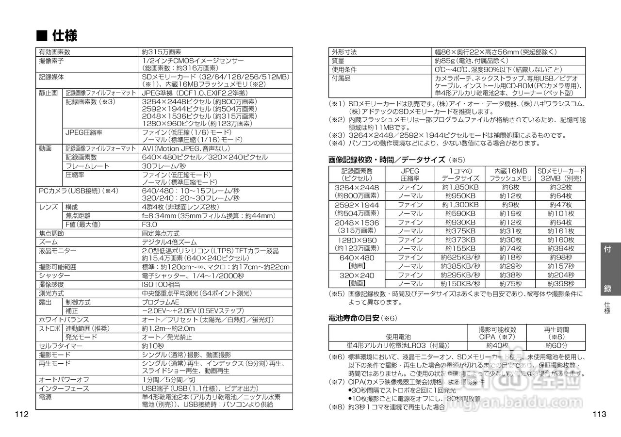 日立 HDC-302slim数码相机说明书:[6]