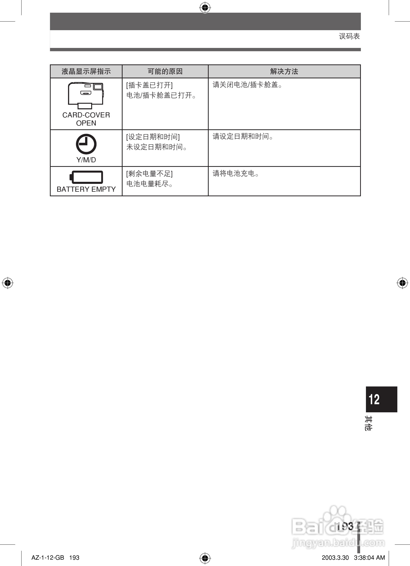 奥林巴斯 AZ-1数码相机说明书:[20]