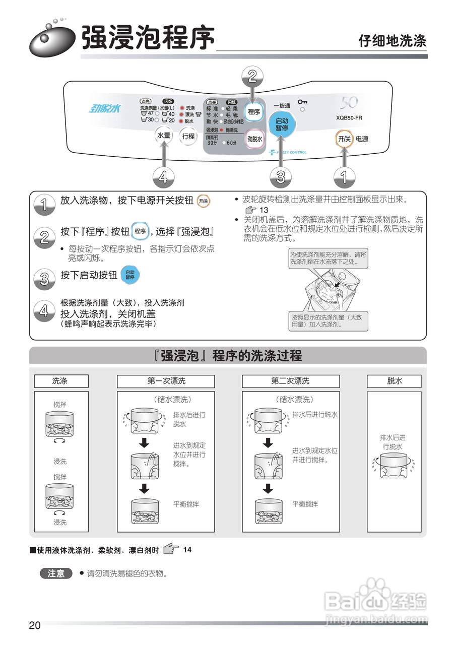 日立XQB50-FR洗衣机使用说明书:[2]