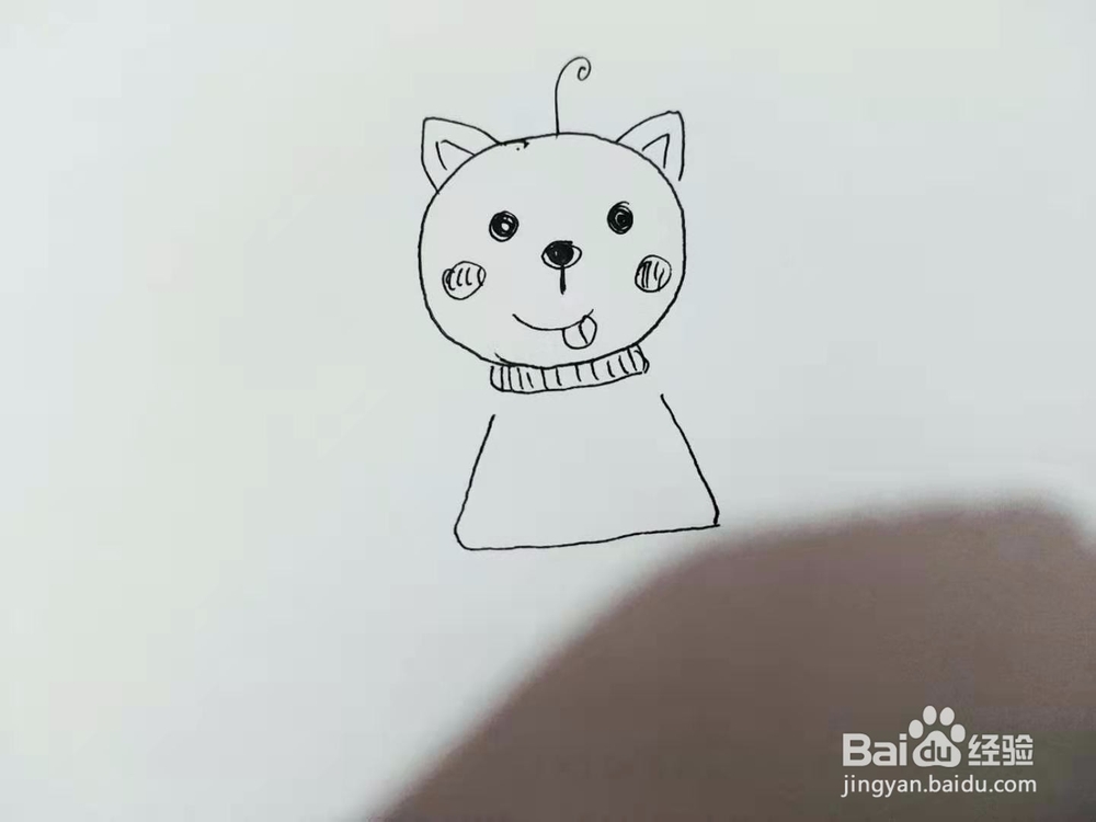 爱吃鱼的小猫咪简笔画怎么画呢？