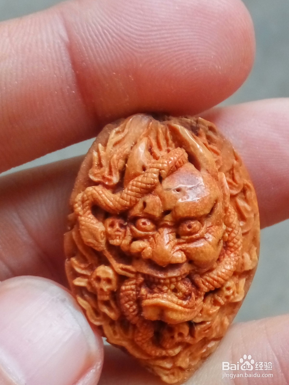 桃核雕刻般若单子过程