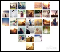 如何用美图做心形拼图