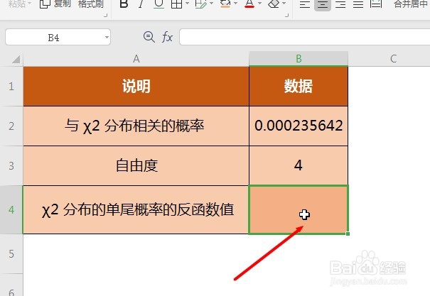 WPS Excel统计函数:CHIINV