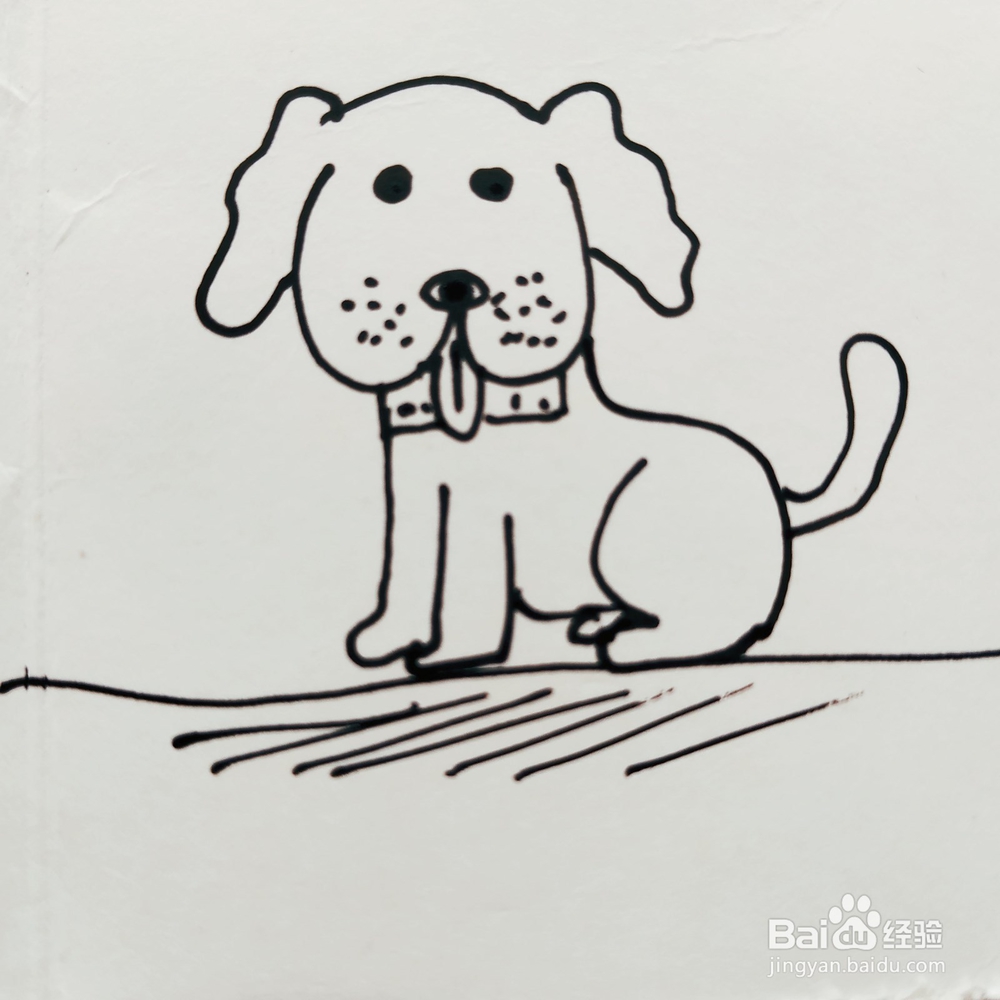我们如何来画一只可爱的小狗狗简笔画呢